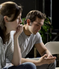 man and woman sitting